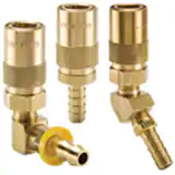 派克Moldmate系列快換陰接頭-模具冷卻用，尾端連接為帶角度的寶塔軟管接頭,承壓(水,油,冷卻液) 200 psi