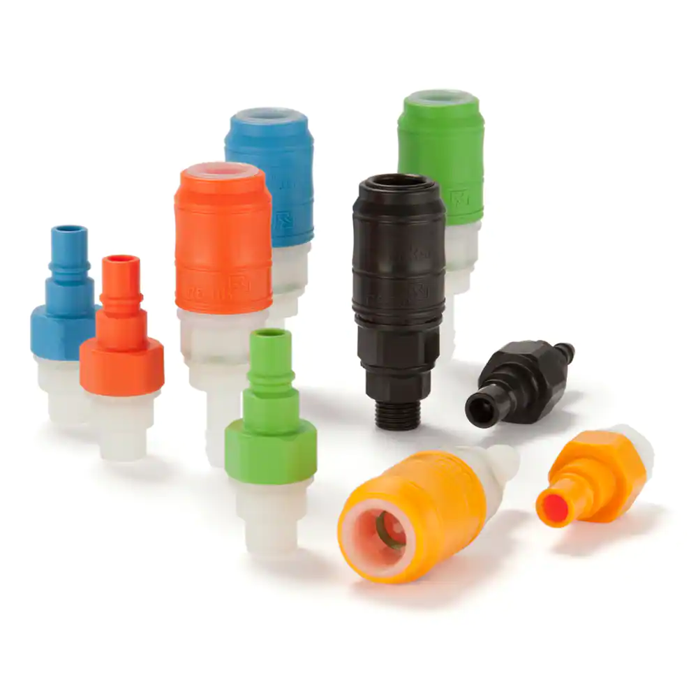 48系列快換接頭，使用熱塑材料，符合派克結構設計